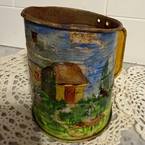 Rustic Hand-Painted Metal shifter cottahe scene sheep amazing detail